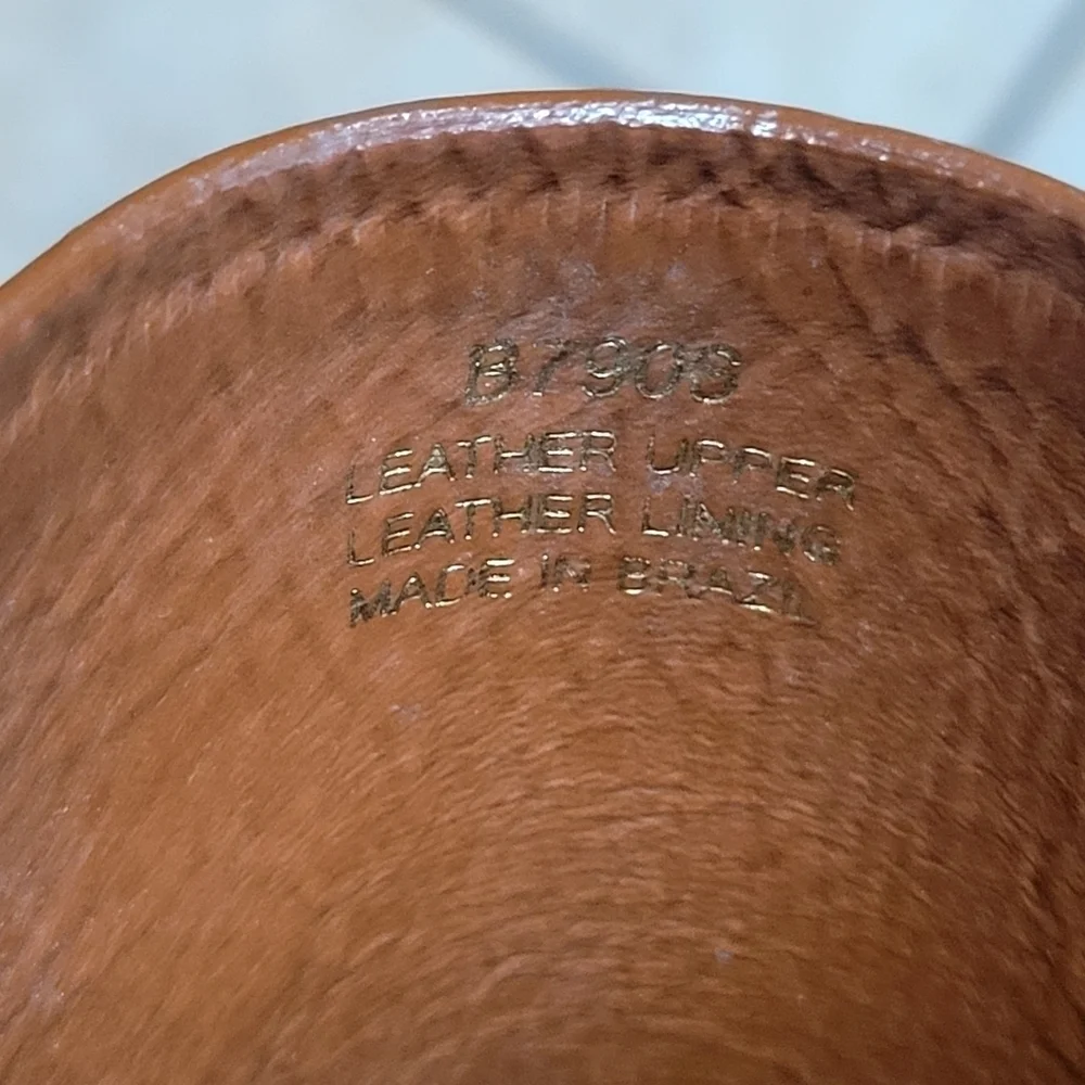 J. Crew Size 7 Leather Upper Slip On Chunky Heel Shoes Mule